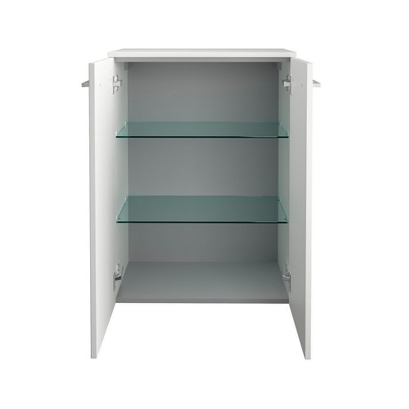 Fackelmann B.Style Doppel-Midischrank für das Badezimmer, Weiß, 2 Türen mit Soft-Close, B/H/T: 60,2 x 82,6 x 32 cm - Bild 2