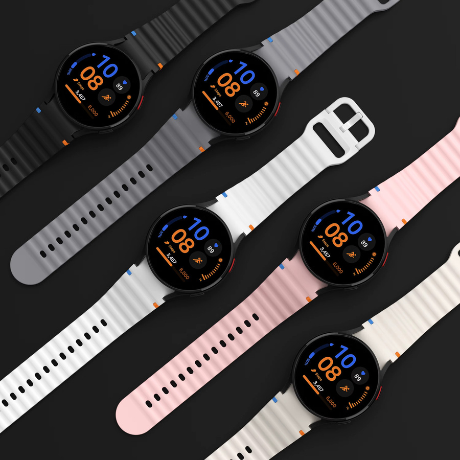 Samsung Uhrenarmband Silikon, Weiß, Unisex - Bild 2