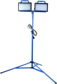 AS Schwabe Optiline LED-Baustrahler mit Stativ, 2 x 30W, 6500lm, IP54, Kaltweiß - Bild 1