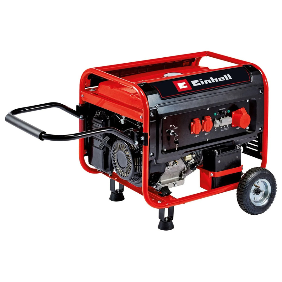 Einhell Benzin-Stromerzeuger TC-PG 65/E5 in Rot mit 4-Takt-Motor und 25 l Tank - Bild 5
