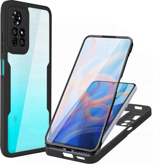 Stoßfeste 360 Grad Schutz Hülle für Xiaomi Redmi Note und Poco Modelle, Transparent - Bild 1