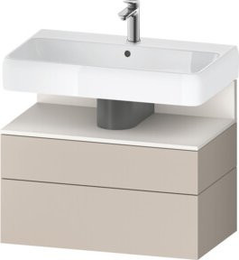 Duravit Waschtischunterschrank Qatego Wandhängend, Farbe Weiß oder Beige, B/T/H: 79 x 47 x 59 cm - Bild 1