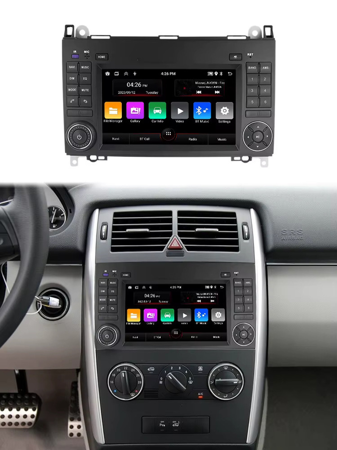 NAVIFANS Android 15 Autoradio mit Carplay für Mercedes Benz B-Klasse W169, A-Klasse W245, Viano, Vito W639 und Sprinter W906 in Schwarz - Bild 5