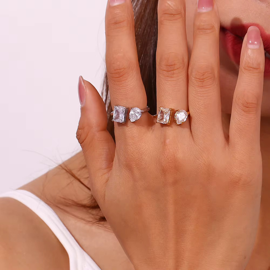 E. b. belle Ring, Zirkon, Edelstahl, Damen - Bild 2