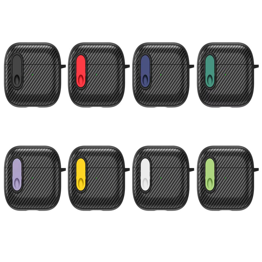 Stoßfeste Carbon Fiber Schutzhülle für Apple AirPods Pro 1, 2 und 3 Generationen in Schwarz - Bild 6