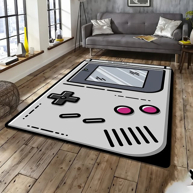 VIKAMA Retro-Gaming-Teppich mit Kinder-Motiv, weich und rutschfest für Wohnzimmer und Schlafzimmer - Bild 1