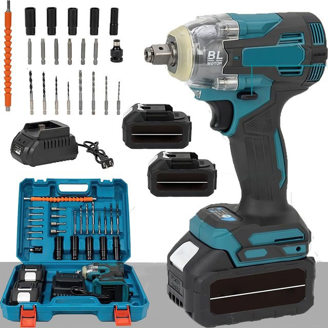 Makita Bürstenloser Elektrischer Schlagschrauber mit 1200 Nm Hochdrehmoment und 1/2 Zoll Antrieb für 21V Akkus - Bild 1