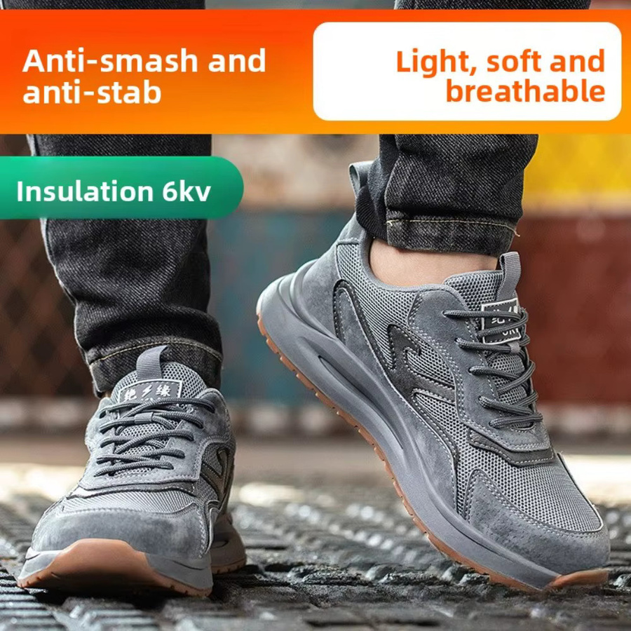 QHSPE Herren-Sicherheitsschuhe mit Anti-Smashing- und Piercing-Schutz, leichte isolierte Arbeitsschuhe für Elektriker und Baustellen - Bild 3
