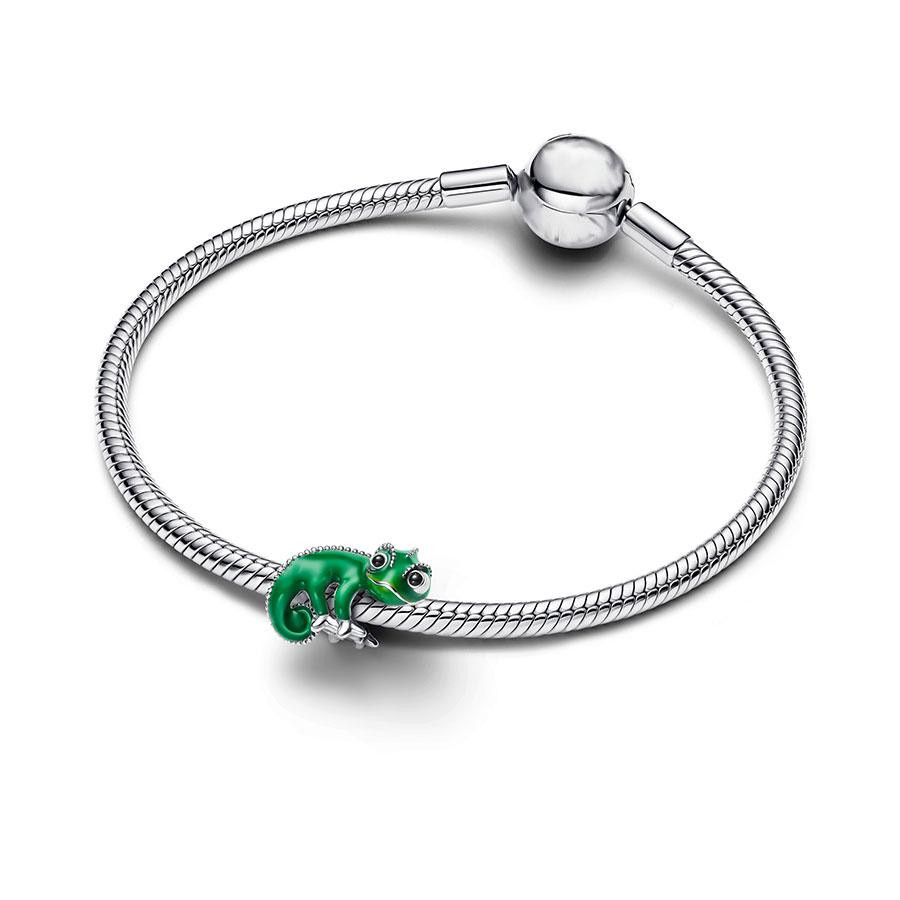Disney Bären Anhänger Charm, 925 Silber, Zirkonia, Damen, orange - Bild 1