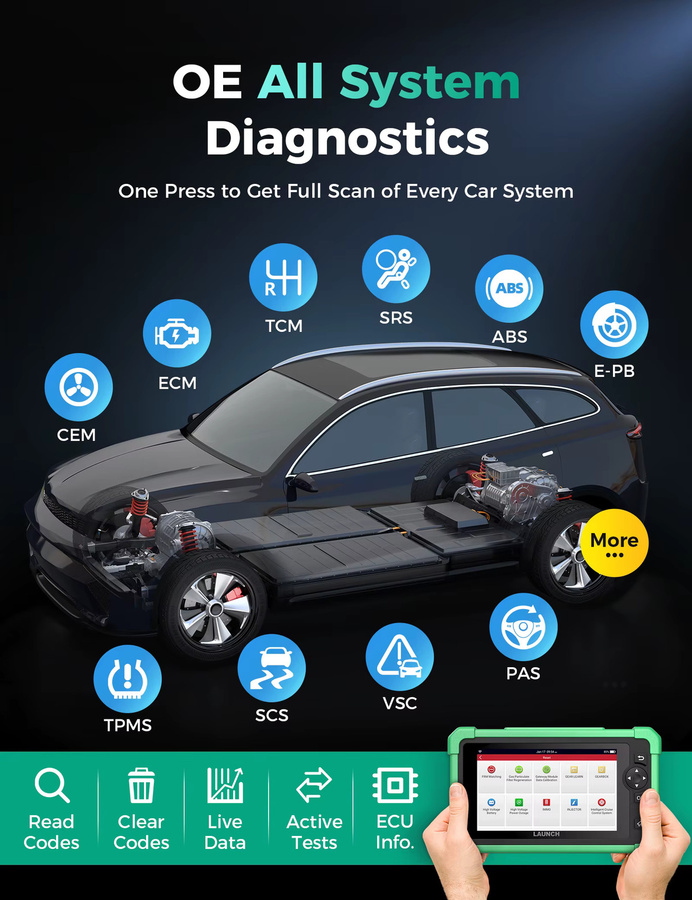 LAUNCH CRP919EV Diagnosegerät für Elektrofahrzeuge und Kfz-Scanner - Bild 4