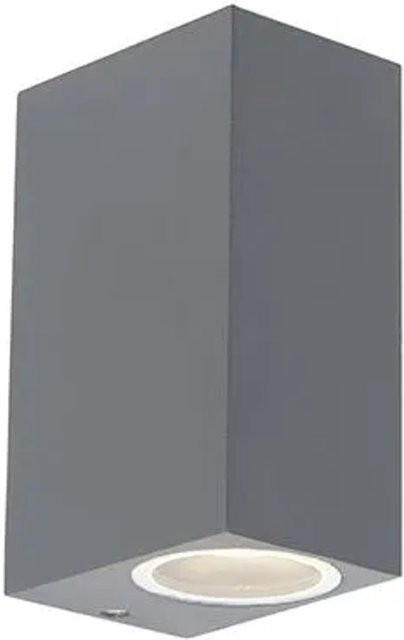 QAZQA Baleno II 4er Set Moderne Wandleuchten in Anthrazit aus Aluminium mit IP44 Schutzklasse und Up-Down Lichteffekt für Badezimmer und Außenbereich - Bild 1