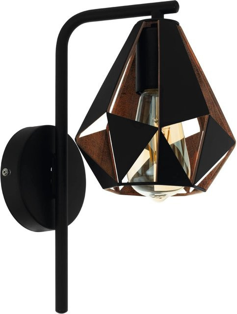 Eglo Wandleuchte Carlton 1-flammig in Schwarz-Kupfer, B/H: 31,5 x 16 cm - Bild 1