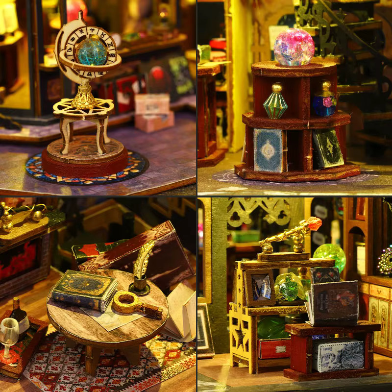 Zuuton 3D Holz Puzzle Puppenhaus DIY Montage Modell mit Möbeln und Werkzeug in Mehrfarbig - Bild 2