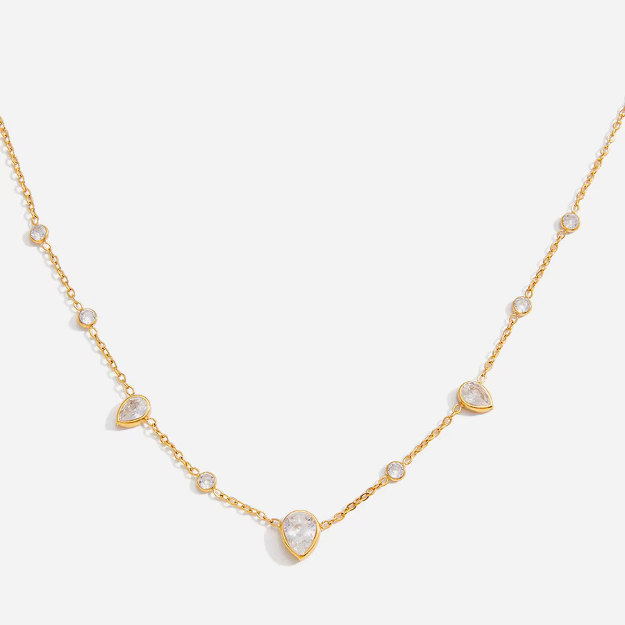 Ars Halskette Edelstahl, Gold, Zirkonia, Damen - Bild 4
