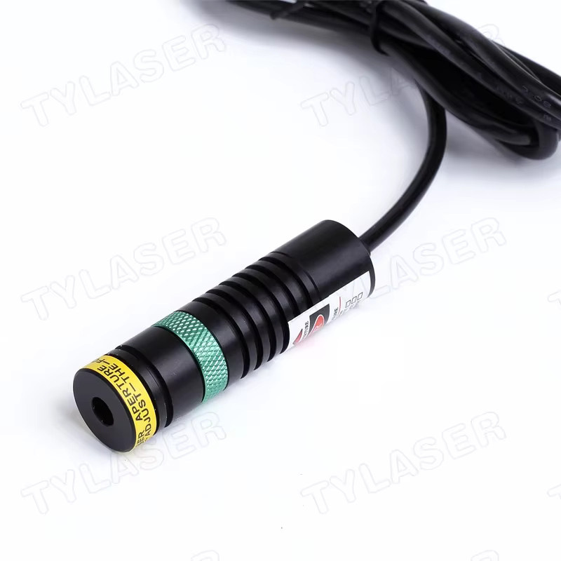 Grünes Linienlasermodul 520 nm, fokussierbar, 10–100 mW, Schwarz, Durchmesser: 18 mm, Höhe: 65 mm - Bild 4