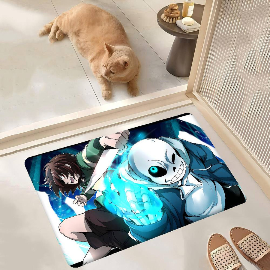 Cartoon Undertale Badezimmermatte aus Vliesstoff, Anti-Rutsch und Wasserabsorbierend, B/T: 60 x 40 cm - Bild 5