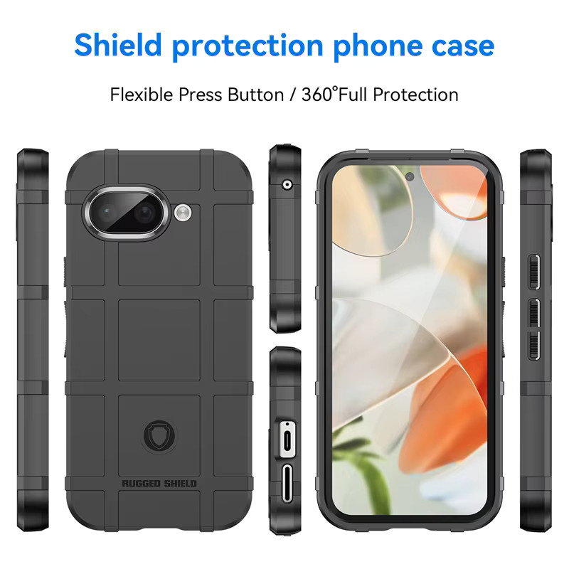 Stoßfeste und schlanke Schutzhülle für Google Pixel 9a in Schwarz - Bild 3