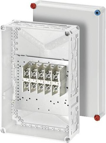 Hensel Kabelabzweigkasten K 1205 für 16-150qmm, 3-phasig, 5-polig, Lichtgrau (RAL 7035), B/H/T: 300 x 450 x 170 mm - Bild 1