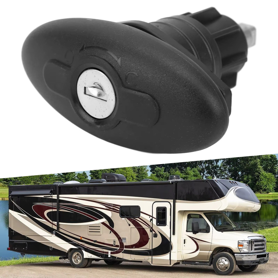 DOACT Kompressionsschloss für Wohnmobil-Kabinentüren in Schwarz, drehbar, 30 mm aus Zinklegierung und Nylon für Wohnwagen, Yacht und Wohnmobile - Bild 3