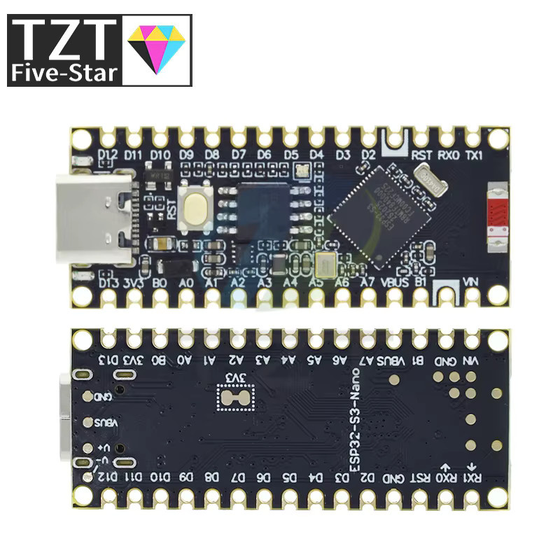 TZT ESP32-S3 Nano IoT Entwicklungsboard mit WiFi und Bluetooth, Schwarz - Bild 2