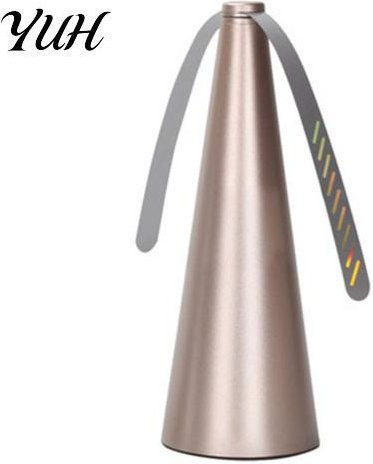 Faltbarer Fliegenabwehr-Ventilator mit reflektierenden Streifen in Goldgelb für Outdoor, Camping und Picknick - Bild 1