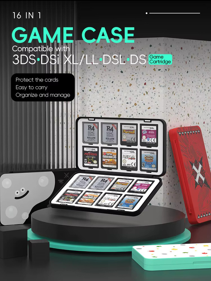 DATA FROG Kartenetui für Nintendo 3DS, 2DS, DSi und DS mit 16 Steckplätzen für Spielkassetten - Bild 3