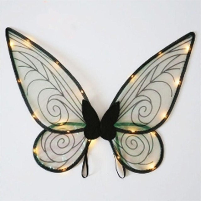 MonymaVigo Cosplay Kostüm LED Leuchtende Feenflügel, Schmetterlings-Feenflügel, Prinzessin Engelsflügel, Warm light - Bild 1