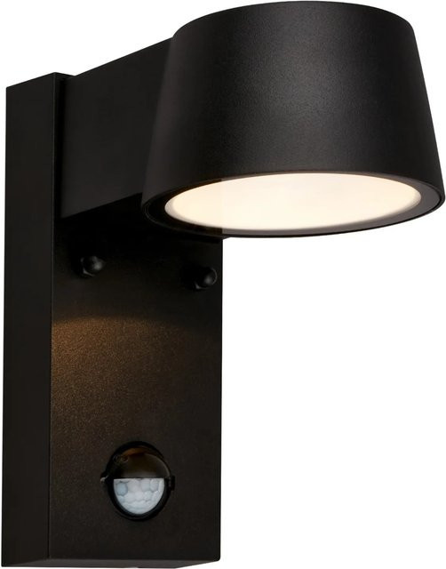 Telefunken LED-Outdoor-Wandleuchte aus Aluminium mit Bewegungsmelder und Dämmerungssensor, Schwarz, B/T/H: 16,5 x 9,5 x 15,5 cm - Bild 1