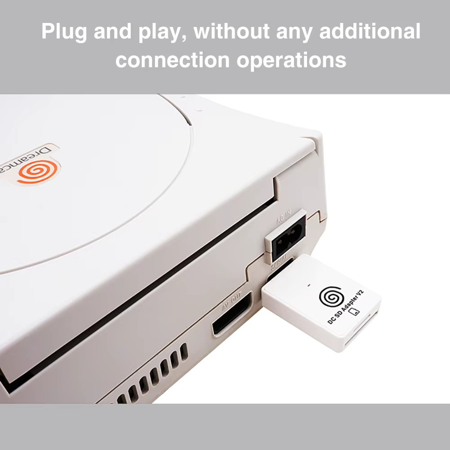 Alloet SD-Kartenleser-Konverter für Sega Dreamcast TF-Kartenspiel-Player-Adapter mit CD in Weiß - Bild 1