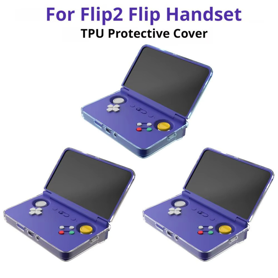Retroid Schutzhülle für Retroid Pocket Flip 2 aus transparentem TPU mit Kühlfunktion und Anti-Drop-Schutz, Blau - Bild 2