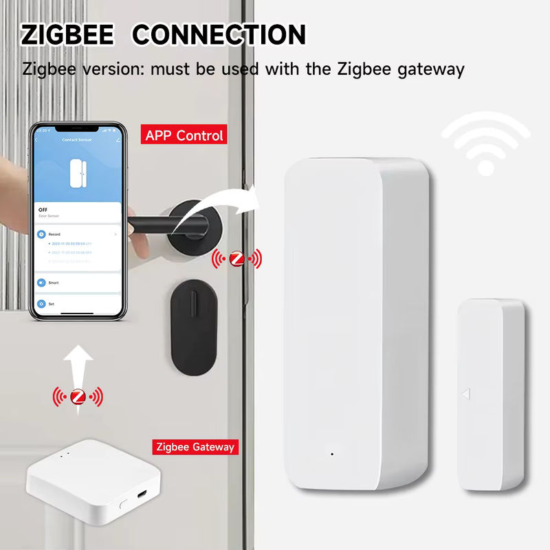 Tuya Zigbee Smart Tür- und Fenstersensor in Weiß, Magnetischer Einbruchalarm für Tuya Haussicherheit, kompatibel mit Alexa und Google Home sowie Z2MQTT - Bild 2
