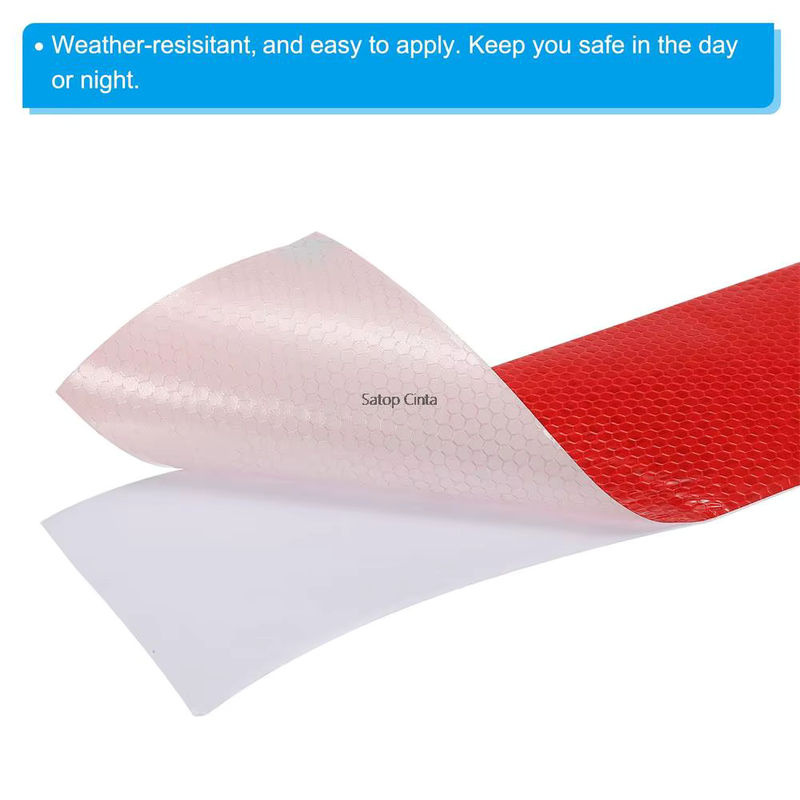 Satop Cinta Reflektierendes Klebeband Rot Sicherheitswarnung Aufkleber Breite: 20 cm, Länge: 5 m - Bild 3