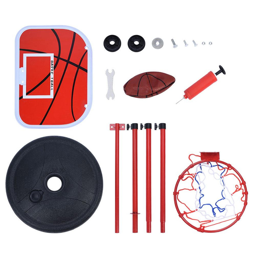 TOMTOP JMS Basketball-Ständersystem Korb-Rückwandnetz-Set rot - Bild 2