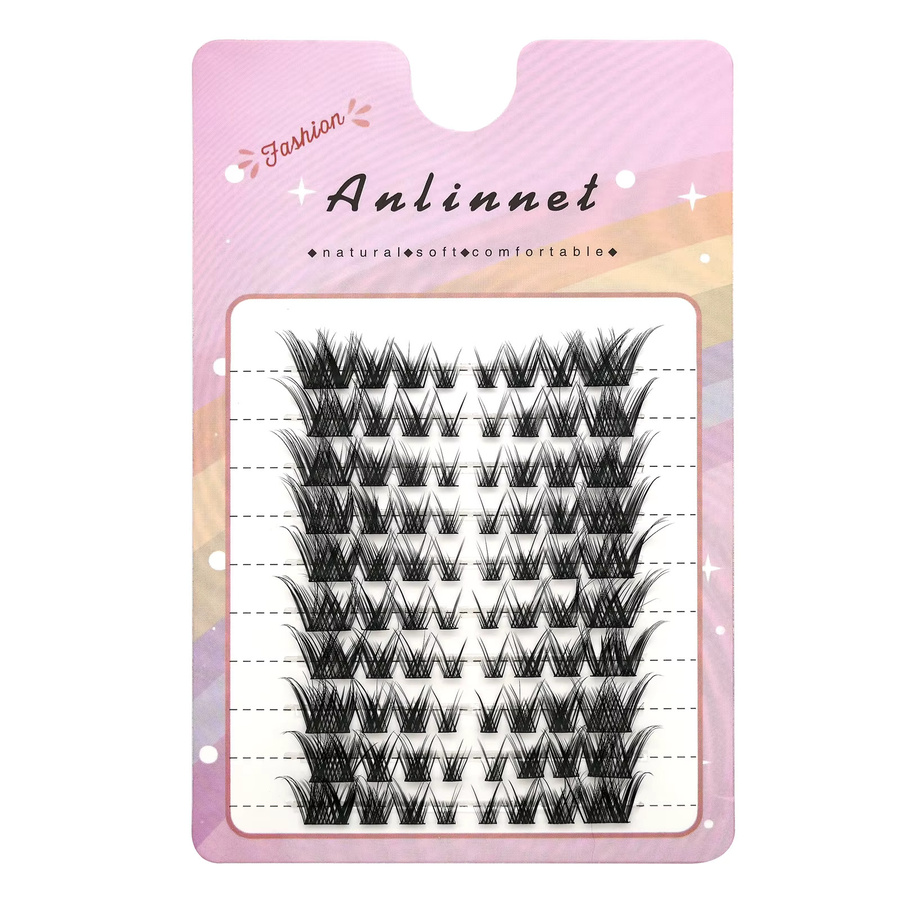 Anlinnet Fox Eye Wimpernbüschel, 80 Stück, Natürlicher Look - Bild 5