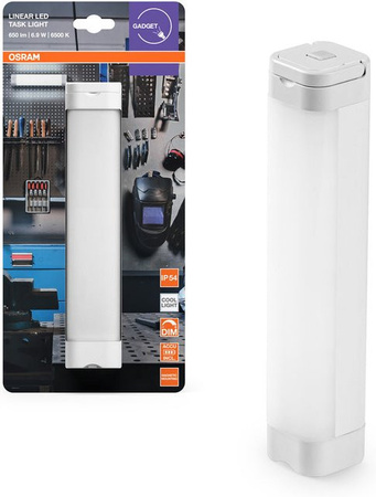 Osram Linear LED Tasklight Mobile Leuchte in Weiß, 6,9W, 400lm, dimmbar, magnetisch und wiederaufladbar