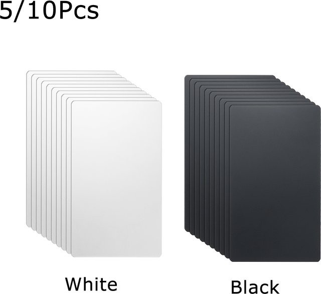Set aus Edelstahl-Visitenkarten in Schwarz, 0,6 mm dick, ideal für Lasergravur und CNC-Bearbeitung - Bild 1