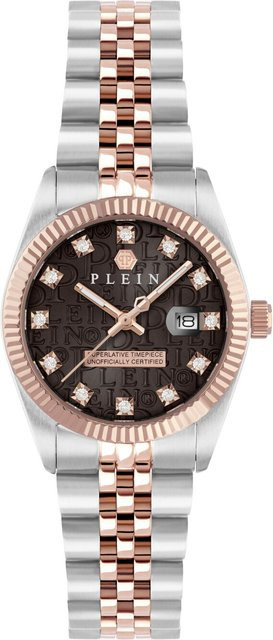 Philipp Plein Damenuhr, Quarz, Edelstahl, Bicolor, Zirkonia, Kristall, 28 mm - Bild 1