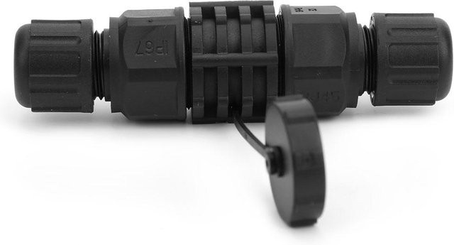 RJ45 Ethernet-Steckverbinder IP67 wasserdicht und staubdicht Schwarz Outdoor 8-Pin LAN-Adapter Draht-zu-Draht-Kupplung - Bild 1