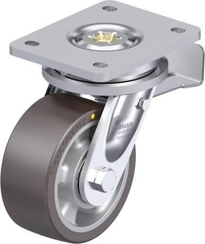 Blickle Schwerlast-Lenkrolle LO-ALST 127K-ST-AS in Silber und Grau aus Aluminium mit 125 mm Rad-Durchmesser und 450 kg Tragfähigkeit - Bild 1