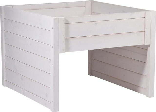 Dobar Mährobotergarage mit integriertem Pflanzkasten in Weiß, B/T/H: 56 x 73 x 79 cm - Bild 1