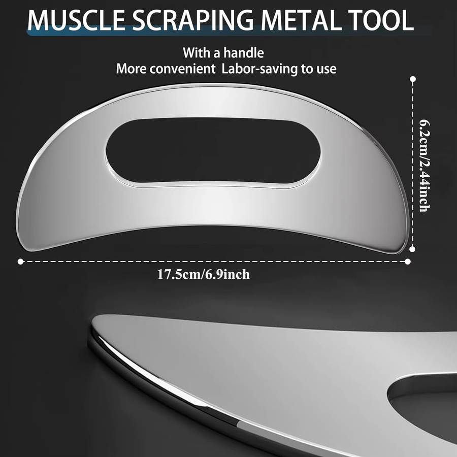 Metallkörper Gua Sha Massagegerät, Gesicht und Körper, Unisex - Bild 4