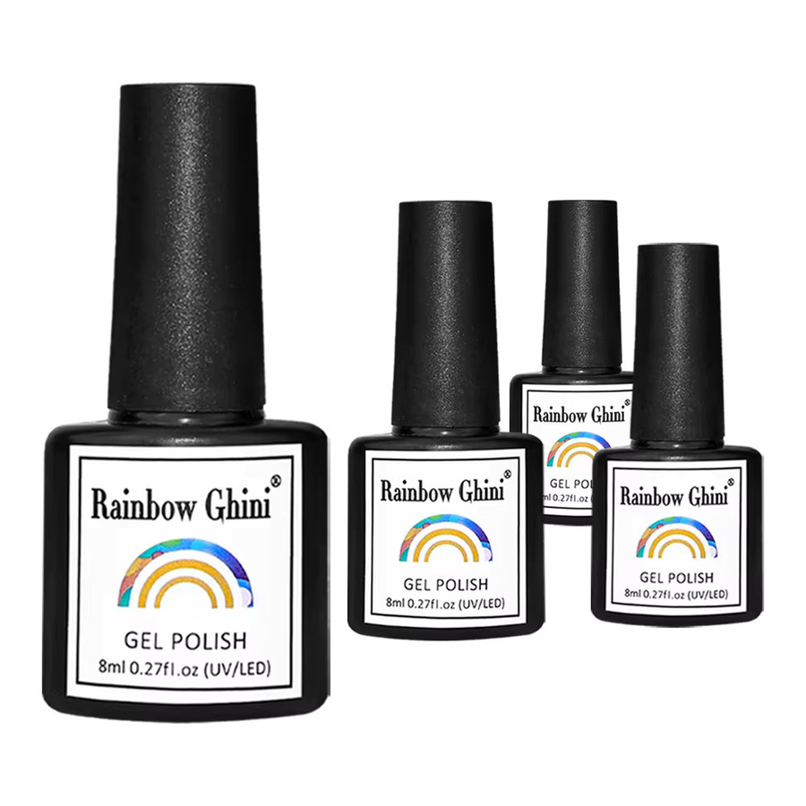 Rainbow Ghini Nagellack Set, 6 Teile, Dunkelbraun, Schimmernd, 8 ml - Bild 4