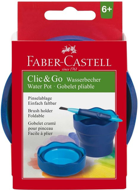 Faber Castell Wasserbecher Clic & Go Blau - Bild 1