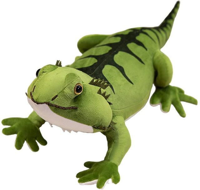 Yiran toy Bartagamen Puppe Stofftier, Braun Grün, Plüsch / Textil - Bild 1