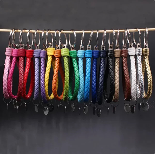 XSL jiamei Schlüsselanhänger, PU-Leder, geflochten, 13 cm, Unisex - Bild 1