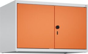 C+P Aufsatzschrank Classic PLUS mit 2 Abteilen und Sicherheits-Drehriegel, Farbe: Lichtgrau/Reinorange, B/H/T: 80 x 50 x 50 cm - Bild 1