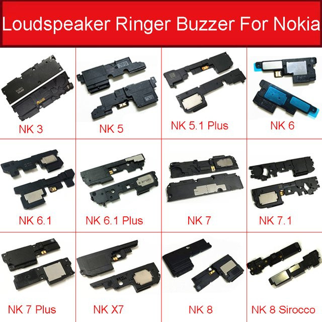 Nokia Lautsprecher Ringer Buzzer Flex Cable in Schwarz für verschiedene Modelle wie Nokia 3, 3.1, 4.2, 5, 5.1, 6, 6.1, 7, 7.1, 8 Sirocco, 9 PureView, 8.1, X3, X5, X6, X7, X71 Plus - Bild 1