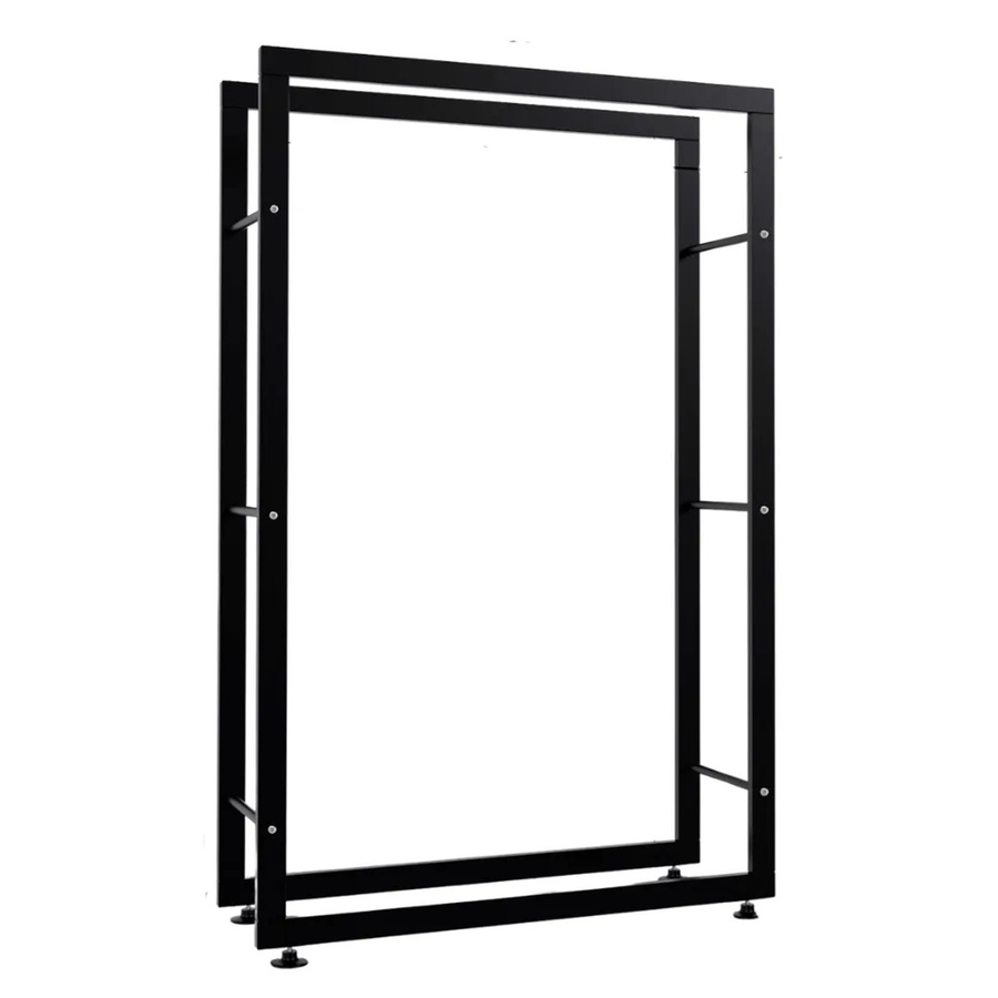 DELUKE Kaminholzregal aus Metall in Schwarz für den Innenbereich B/T/H: 80 x 25 x 125 cm - Bild 2