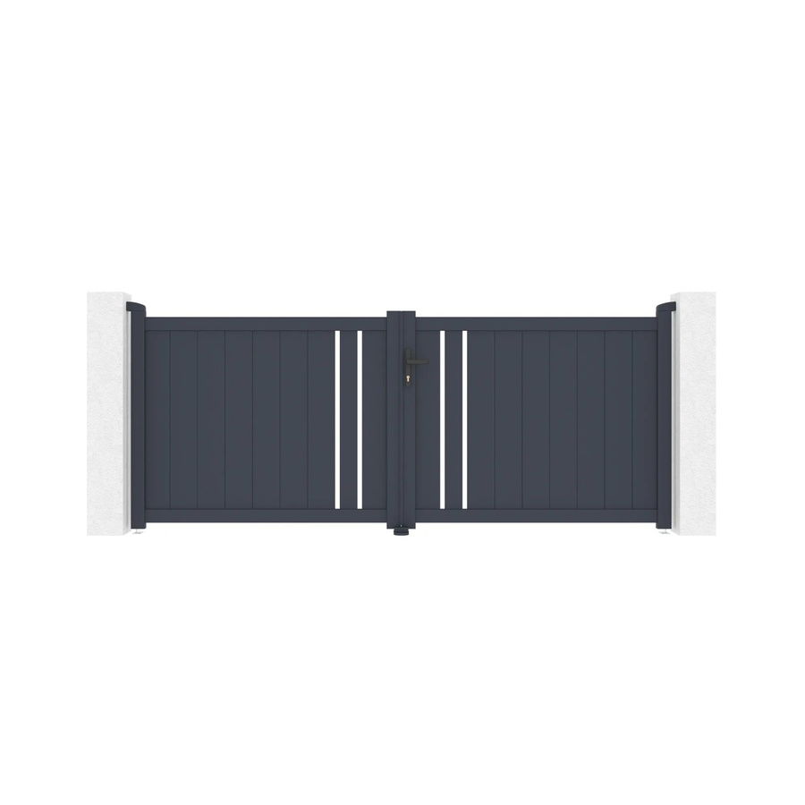 Casanoov Elektrisches Flügeltor Giona Aluminium Grau mit Motorisierung Ranger B150, B/H: 300 x 120 cm - Bild 2