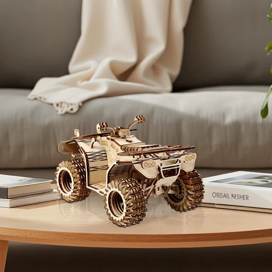 SONGYI 3D-Holzpuzzle Mechanisches Strandauto, Modellbausatz - Bild 5